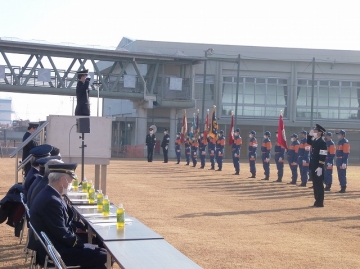 写真：飛島村消防団観閲式