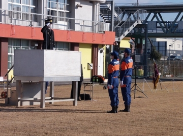 写真：飛島村消防団観閲式