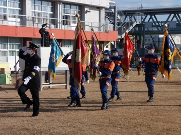 写真：飛島村消防団観閲式