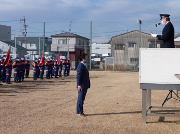 写真：飛島村消防団観閲式