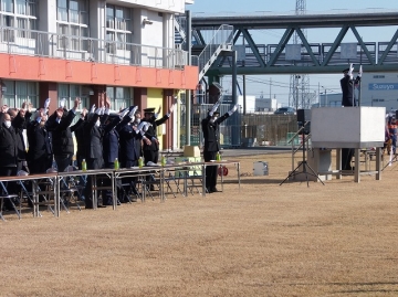 写真：飛島村消防団観閲式