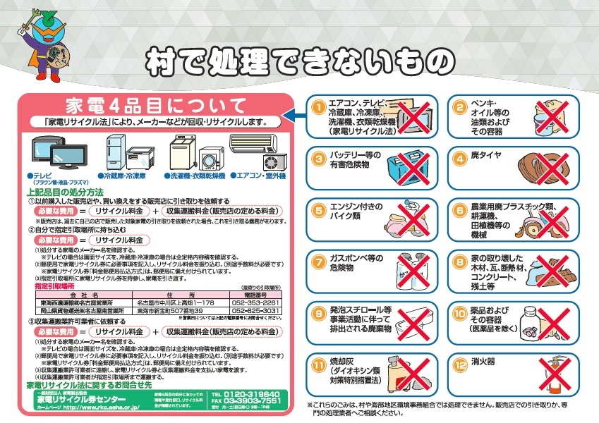 イラスト：村で処理できないもの
