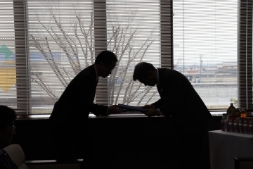 写真：飛島村と中北薬品株式会社との大規模災害対応に向けた相互連携及び地域の健康づくりの推進に関する協定締結式3