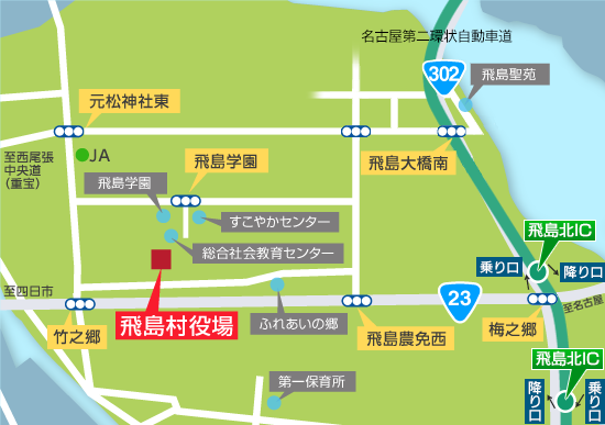 イラスト地図：拡大図